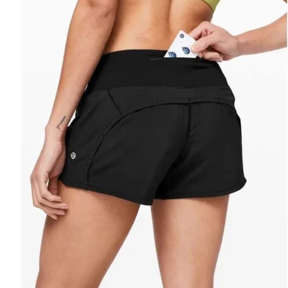 Lululemon Run Times Short II *4" Black Size 2